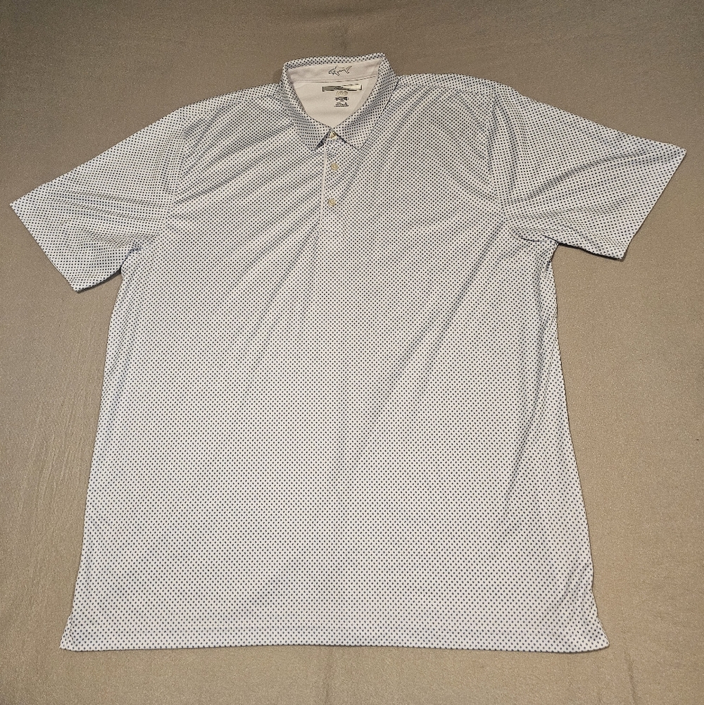Greg Norman Men's Blue Patterned Polo Shirt Size XXL‎